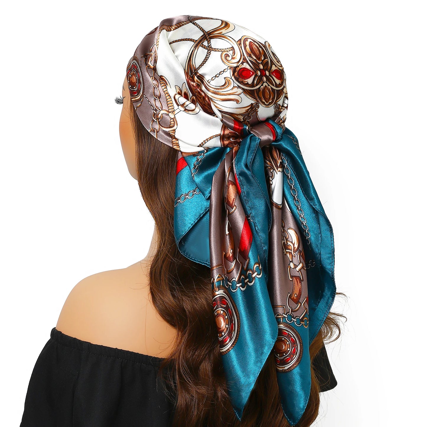 Head Scarf Women Luxury Polyester Foulard Bandana Hijab Hair