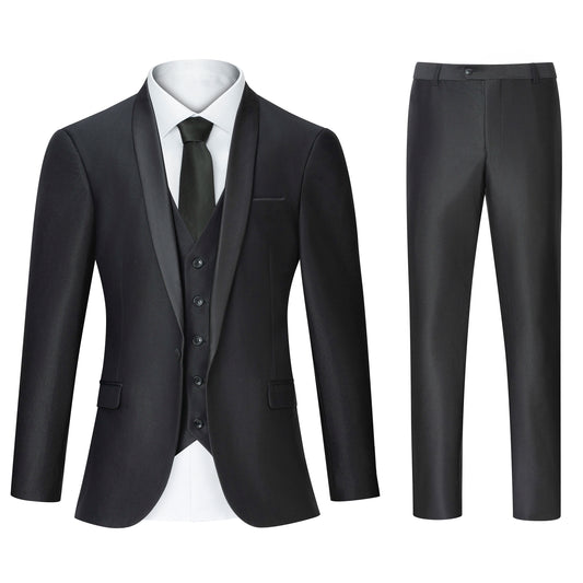 New Luxury Party Tuxedo 3 Piece Suit For Men Groomsmen
