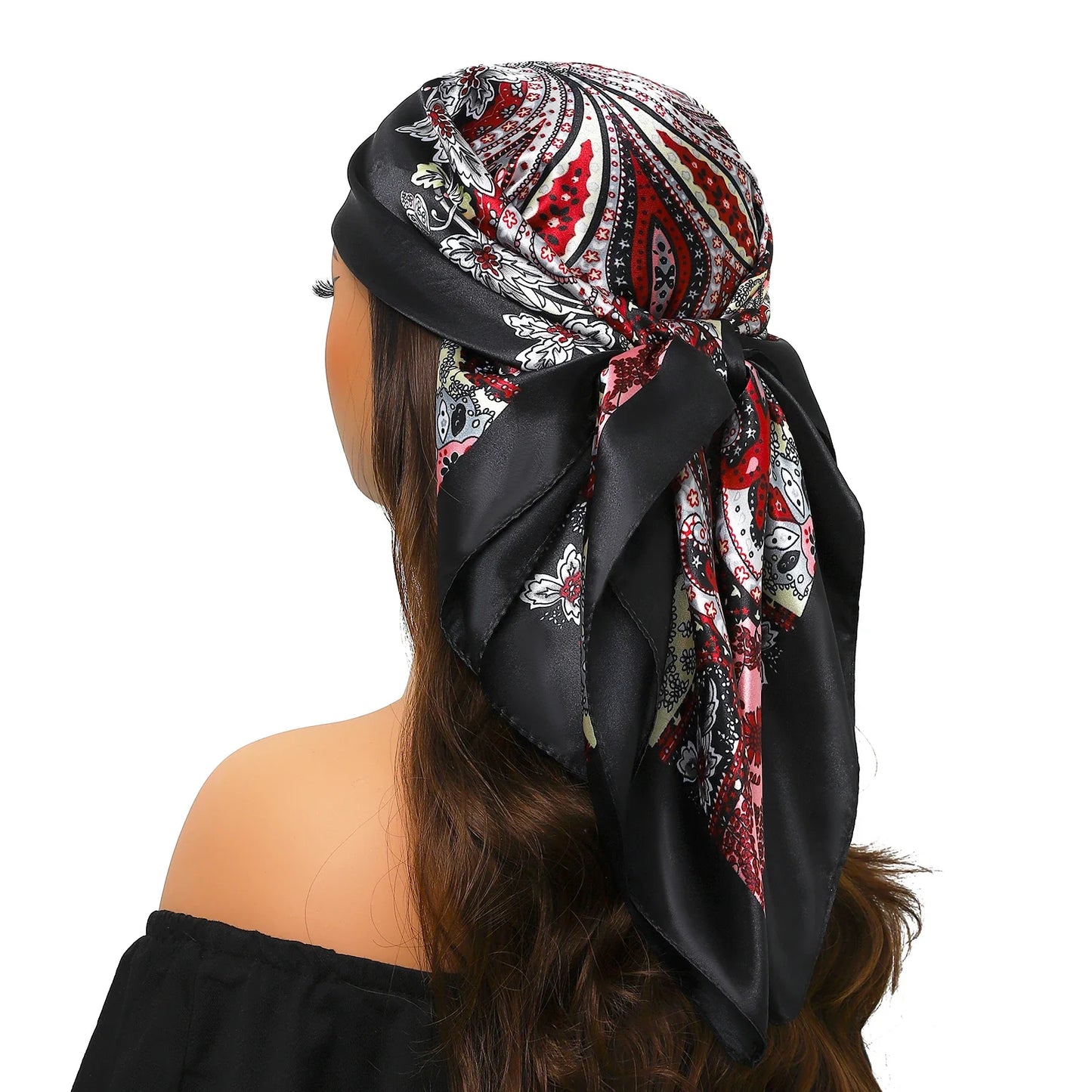 Head Scarf Women Luxury Polyester Foulard Bandana Hijab Hair