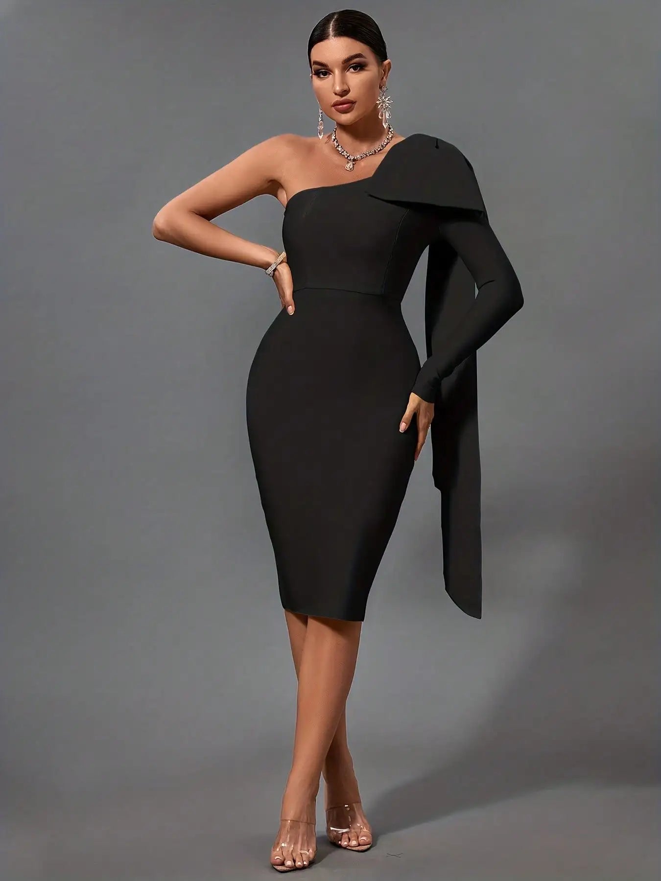 Ocstrade Bandage Dress Bodycon Evening Party One Shoulder