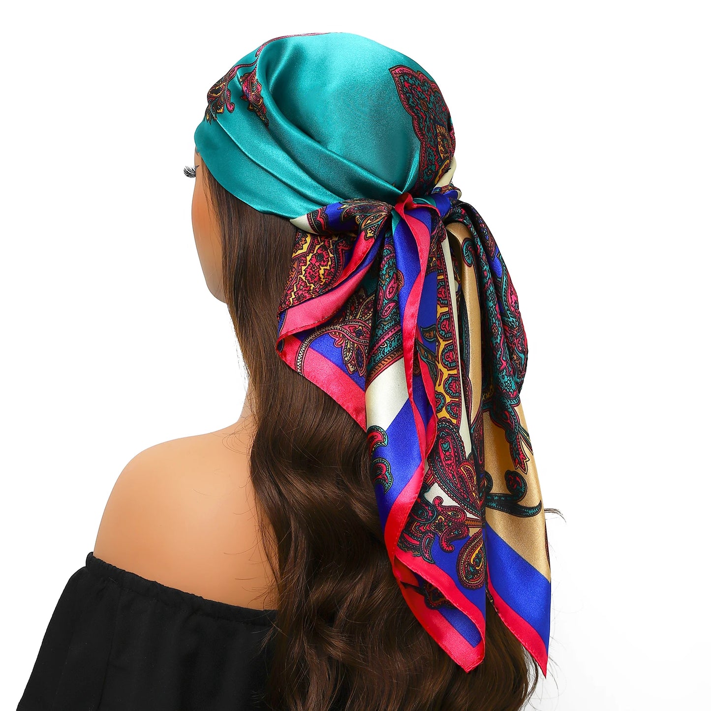 Head Scarf Women Luxury Polyester Foulard Bandana Hijab Hair