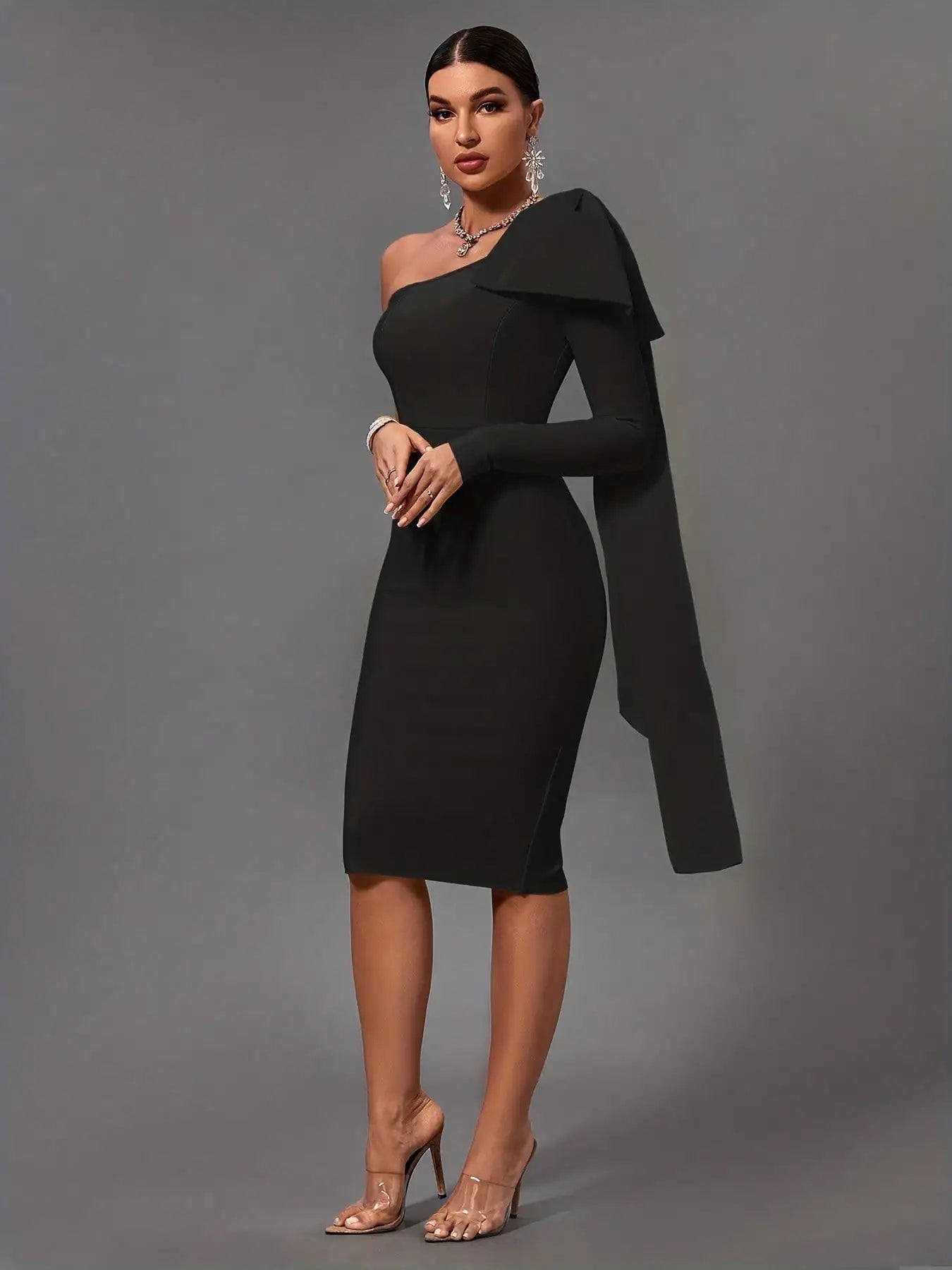 Ocstrade Bandage Dress Bodycon Evening Party One Shoulder