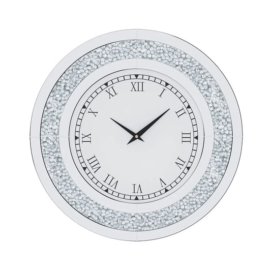 LUVODI Diamond Crystal Wall Clock Modern Living Room