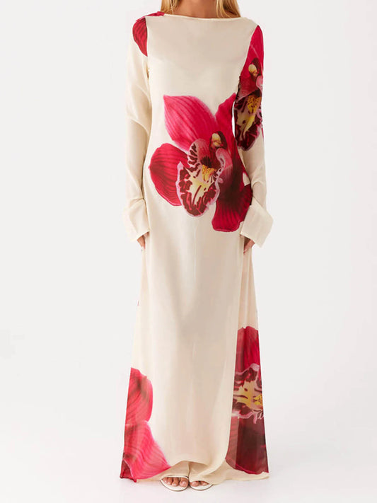 Cheervilla Boho Velvet Maxi Dress Off Shoulder Floral Print