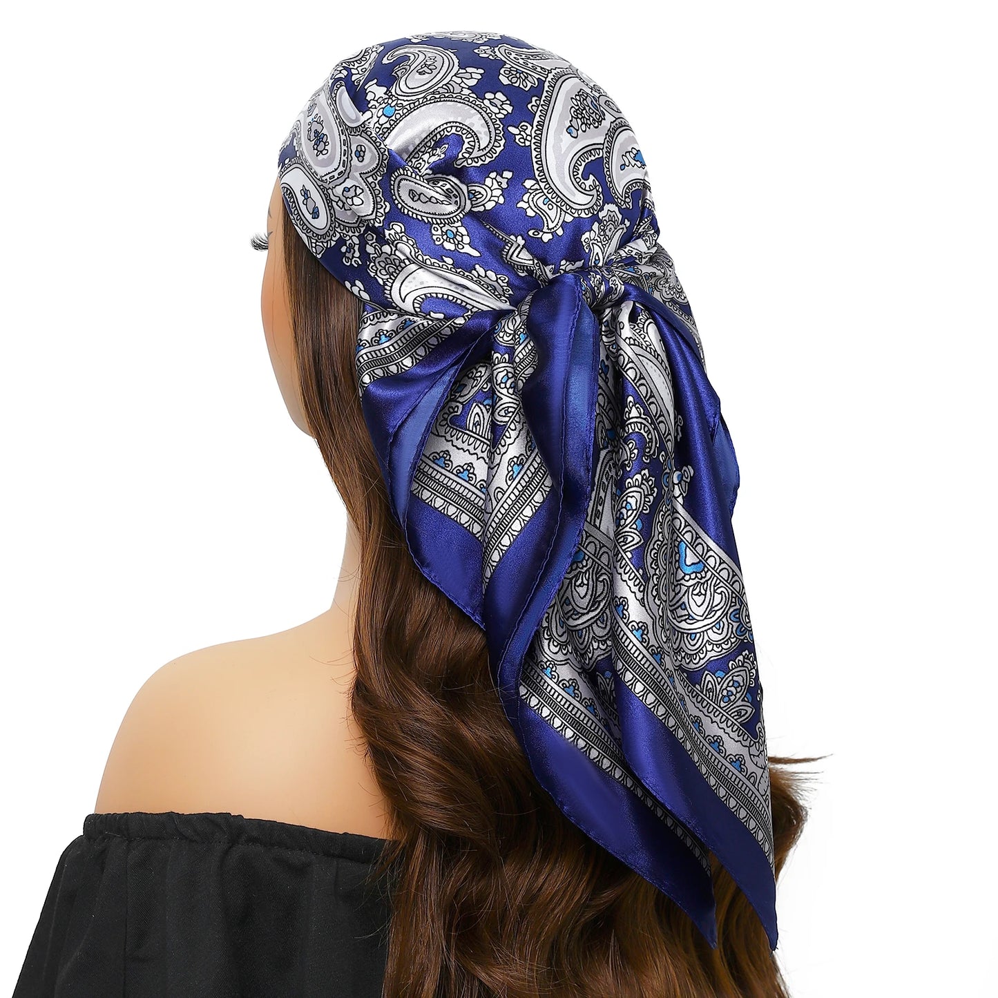 Head Scarf Women Luxury Polyester Foulard Bandana Hijab Hair