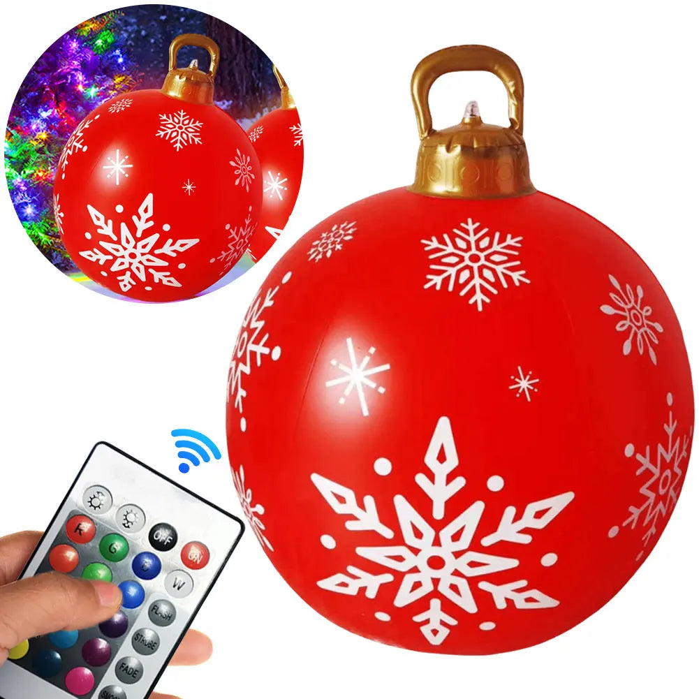 Alloet Christmas Inflatable Ball With Lights Outdoor Decor