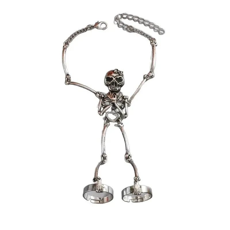 bracelet skeleton Gothic exaggerated skeleton bracelet creative and funny Halloween jewelry
