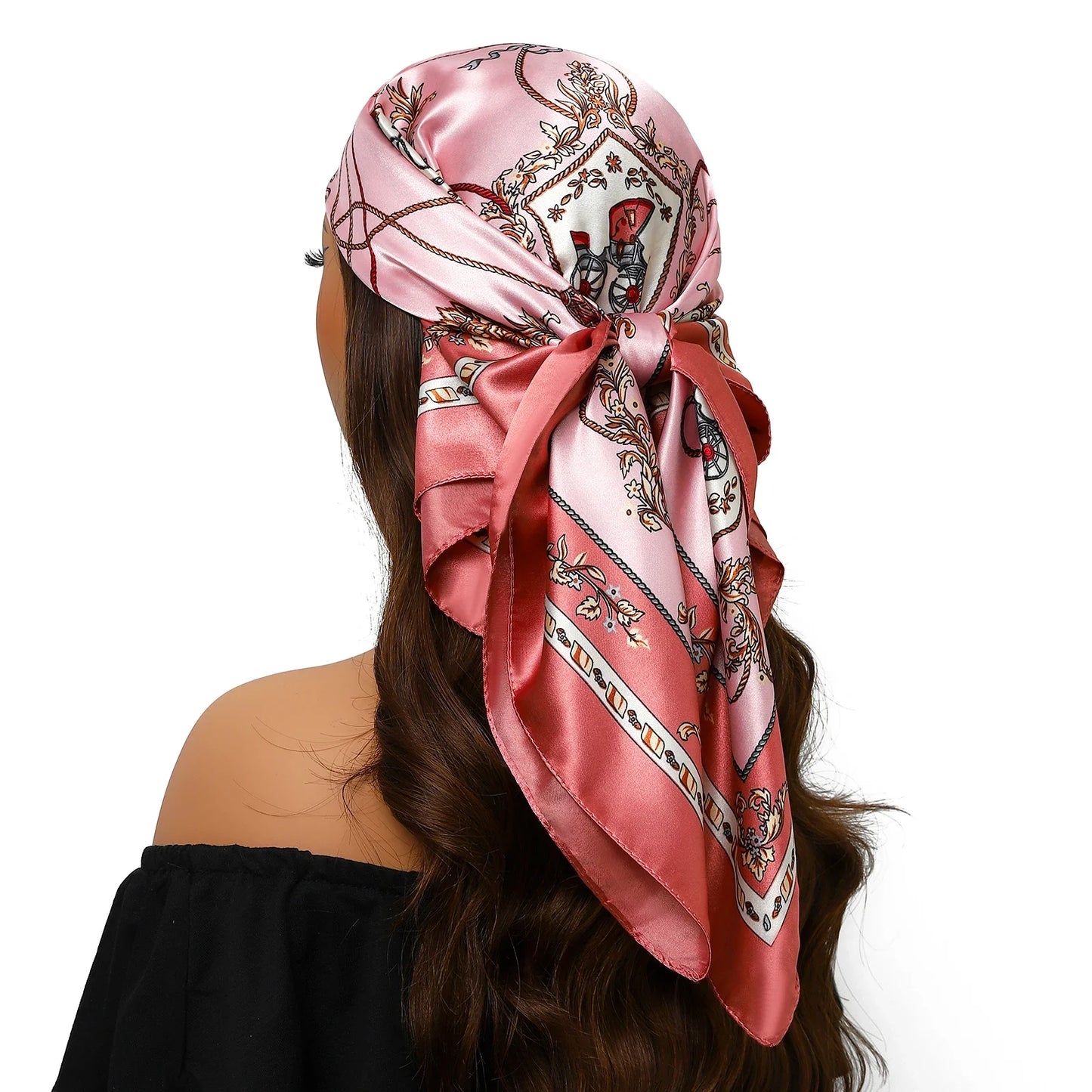 Head Scarf Women Luxury Polyester Foulard Bandana Hijab Hair