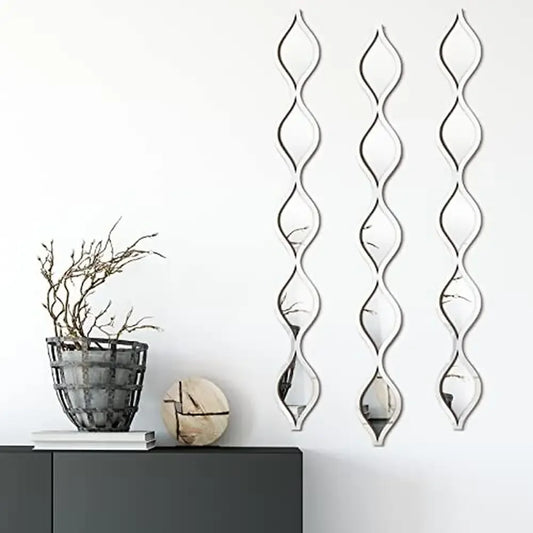 DUTRIEUX Teardrop Mirror Wall Decor 3 Pieces Acrylic