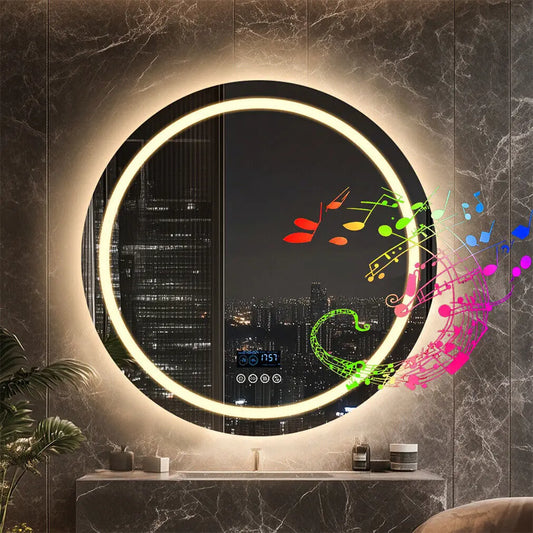 Borwart LED Bathroom Mirror Front And Backlit Anti Fog