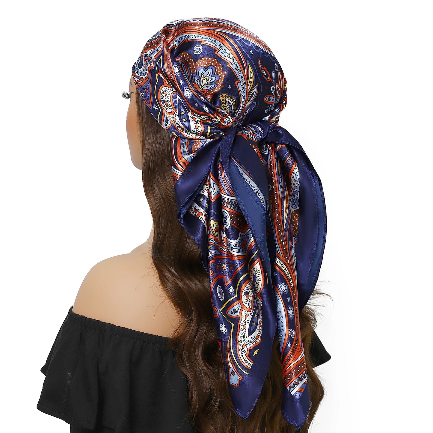 Head Scarf Women Luxury Polyester Foulard Bandana Hijab Hair