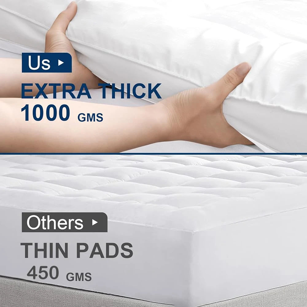 Mattress Topper, Extra Thick Pillowtop, Cooling and Plush Mattress Pad Cover Top Bed Topper Protector with 8-21 Inch Deep Pocket