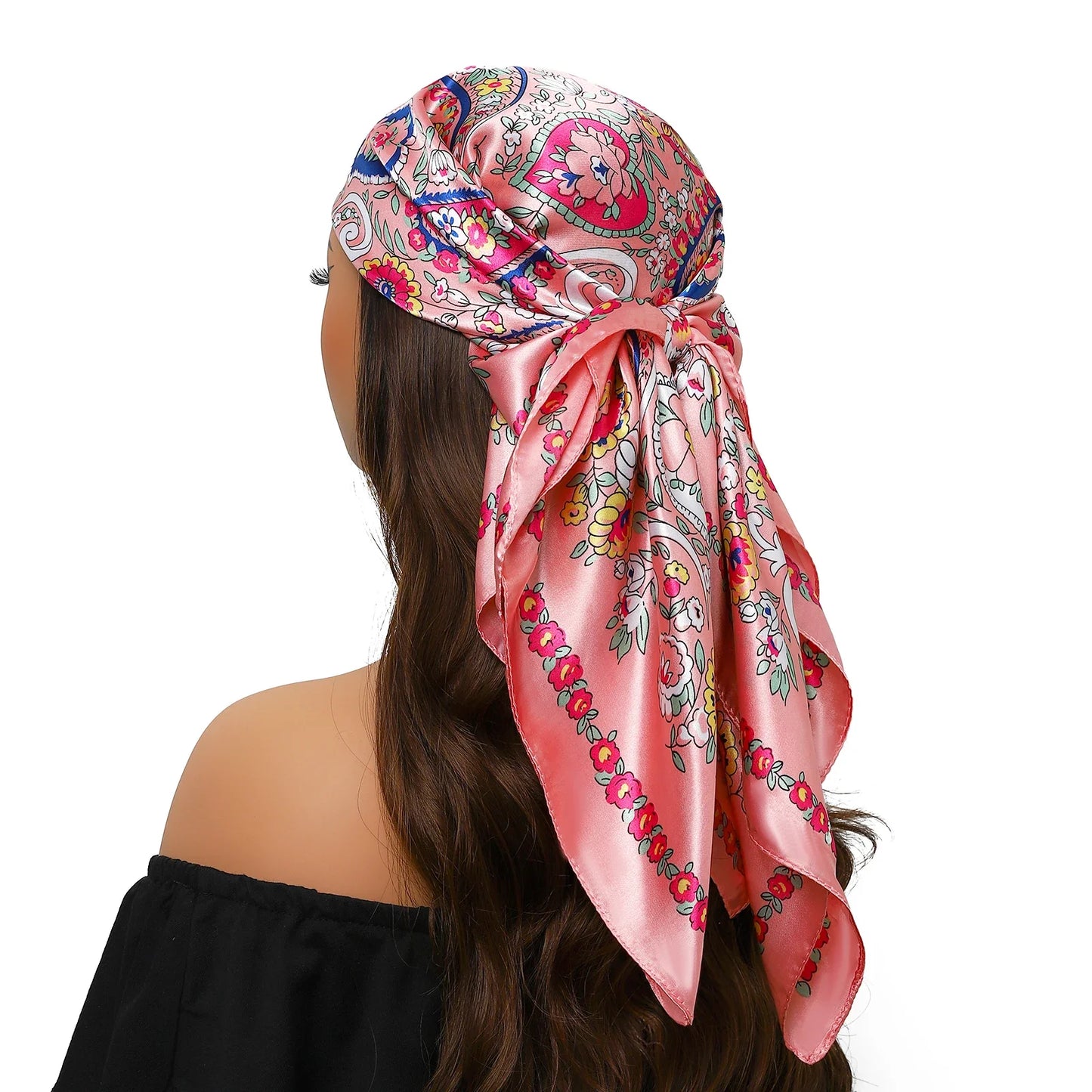 Head Scarf Women Luxury Polyester Foulard Bandana Hijab Hair