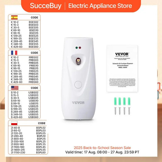 VEVOR Automatic Air Freshener Dispenser Two Pack For Home