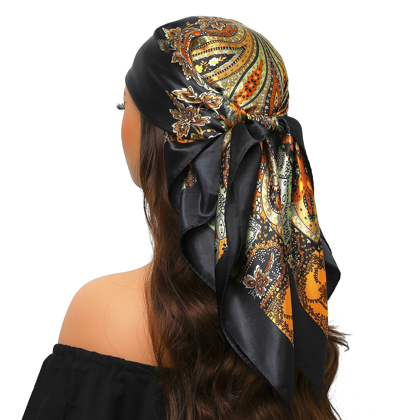 Head Scarf Women Luxury Polyester Foulard Bandana Hijab Hair