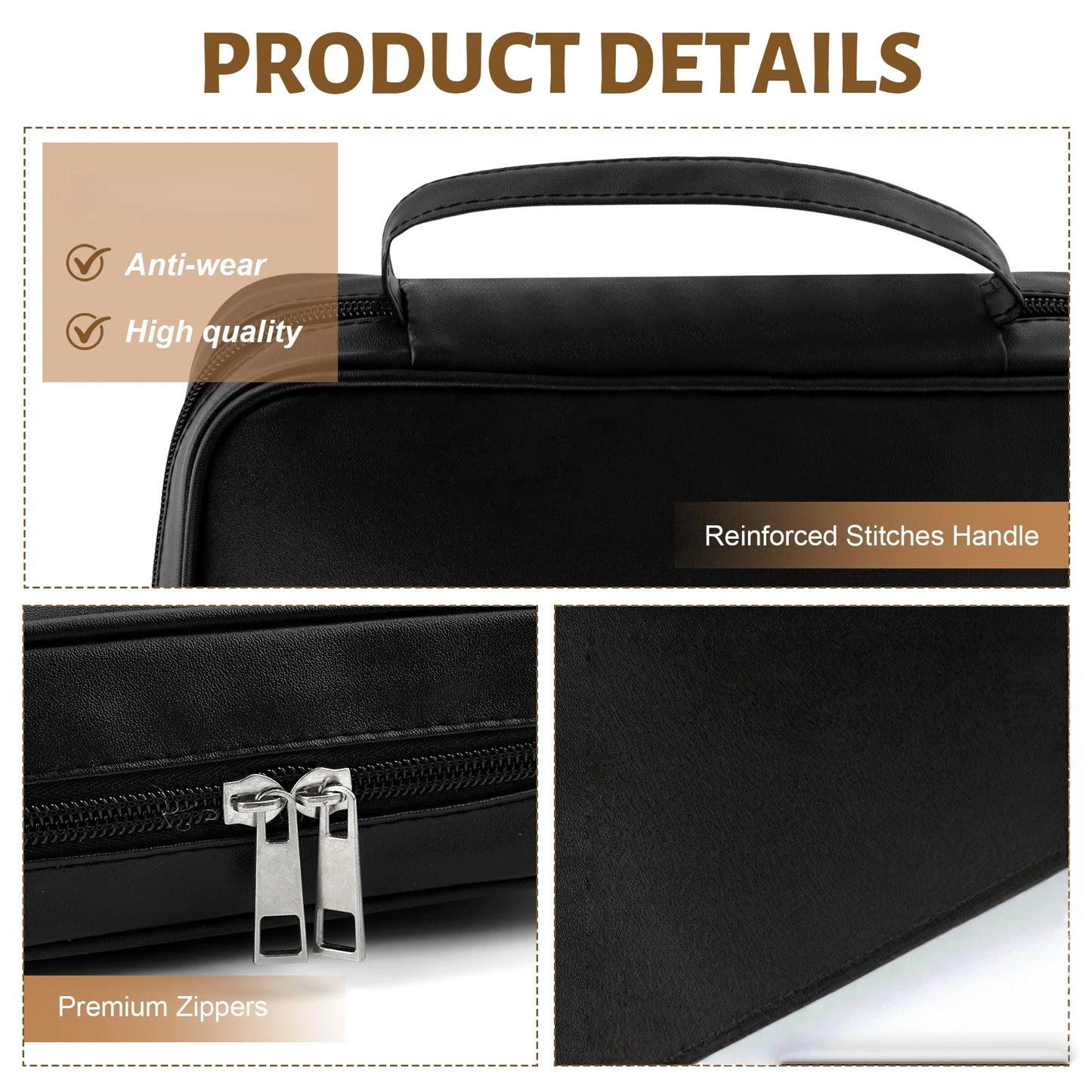 AnhuiChoice Antidisestablishmentarianism Durable Leather Bible Cover Zippered Travel