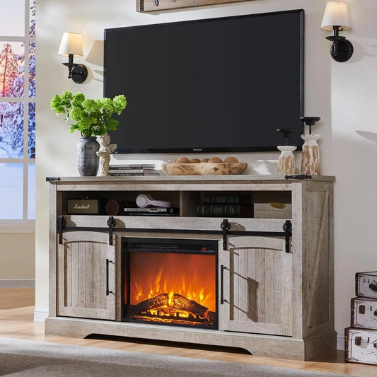Huanzhuang Farmhouse Fireplace TV Stand Entertainment