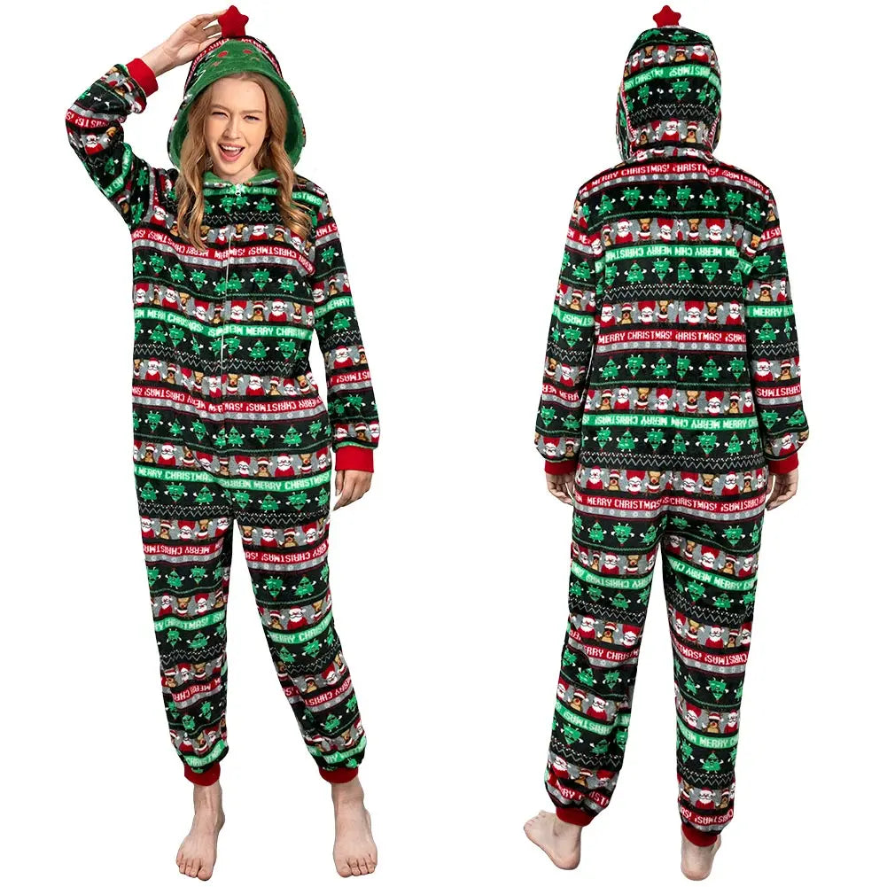 Shanghai Christmas Adult Pajamas Cozy Cartoon Sleepwear
