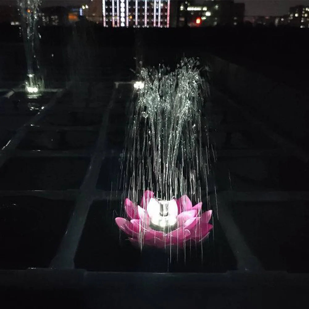 Lotus Shape Solar Powered Fountain Pump for Bird Bath