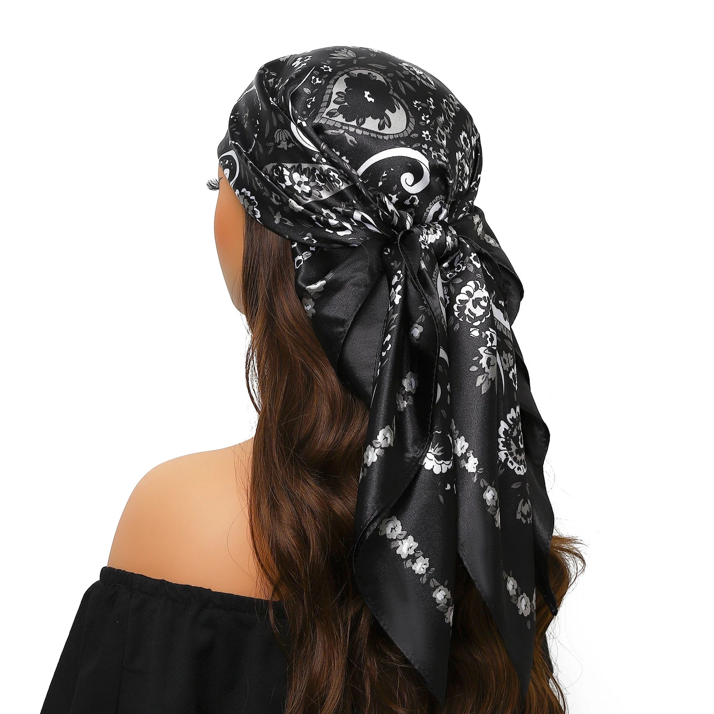 Head Scarf Women Luxury Polyester Foulard Bandana Hijab Hair