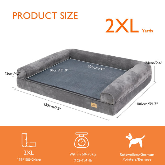 Orthopedic Dog Bed With Removable Washable Cover Foam