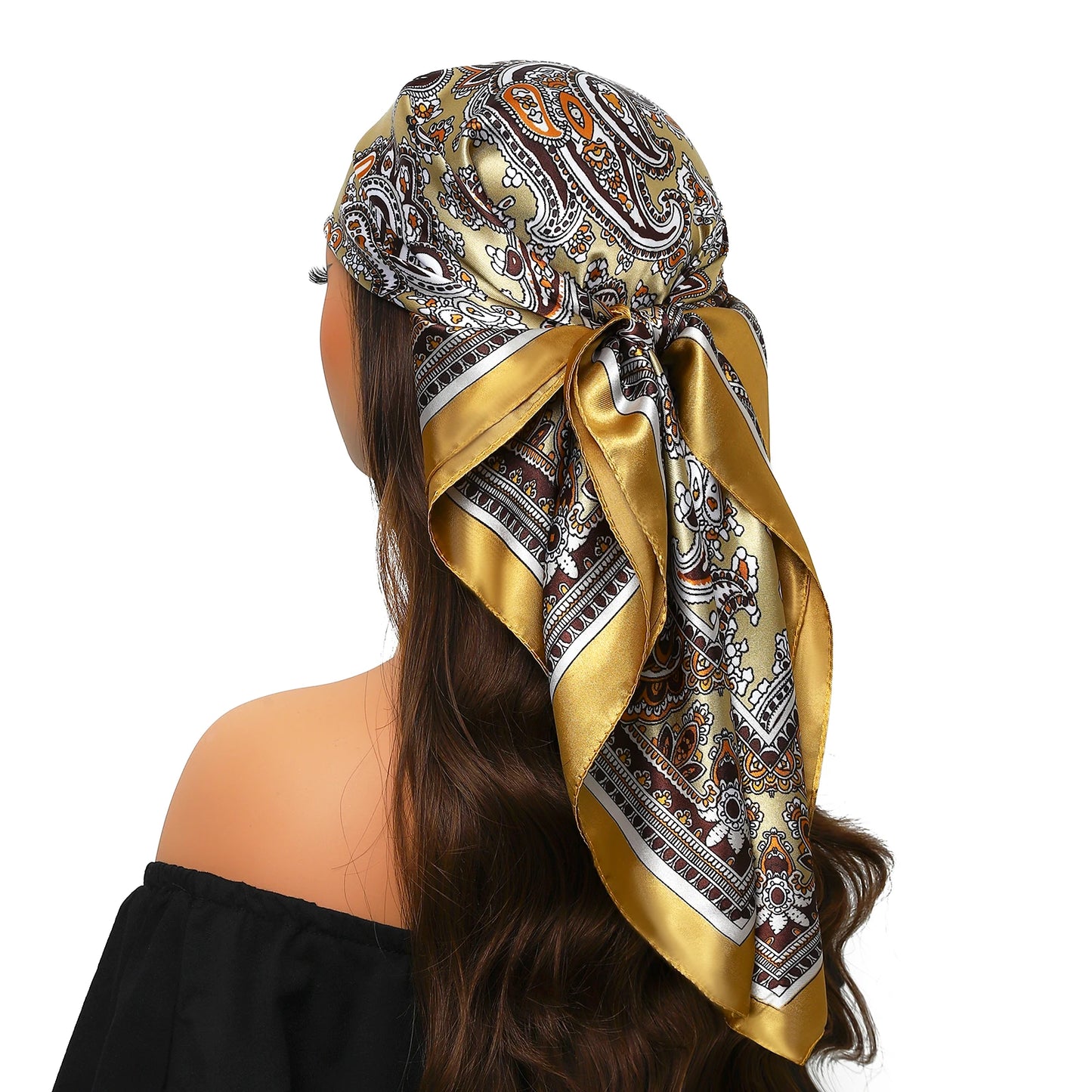 Head Scarf Women Luxury Polyester Foulard Bandana Hijab Hair