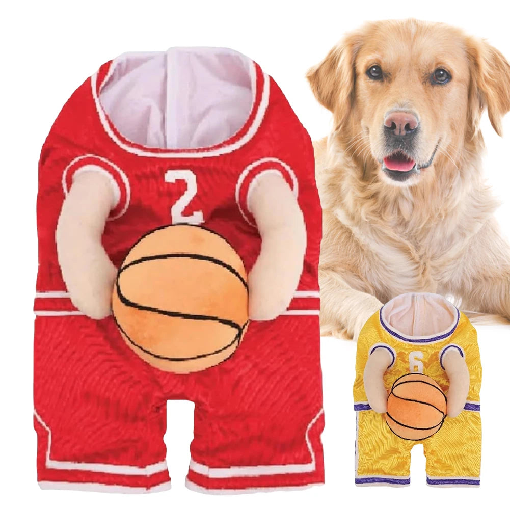 VAKINDCN Dog Basketball Player Costume With Ball Halloween