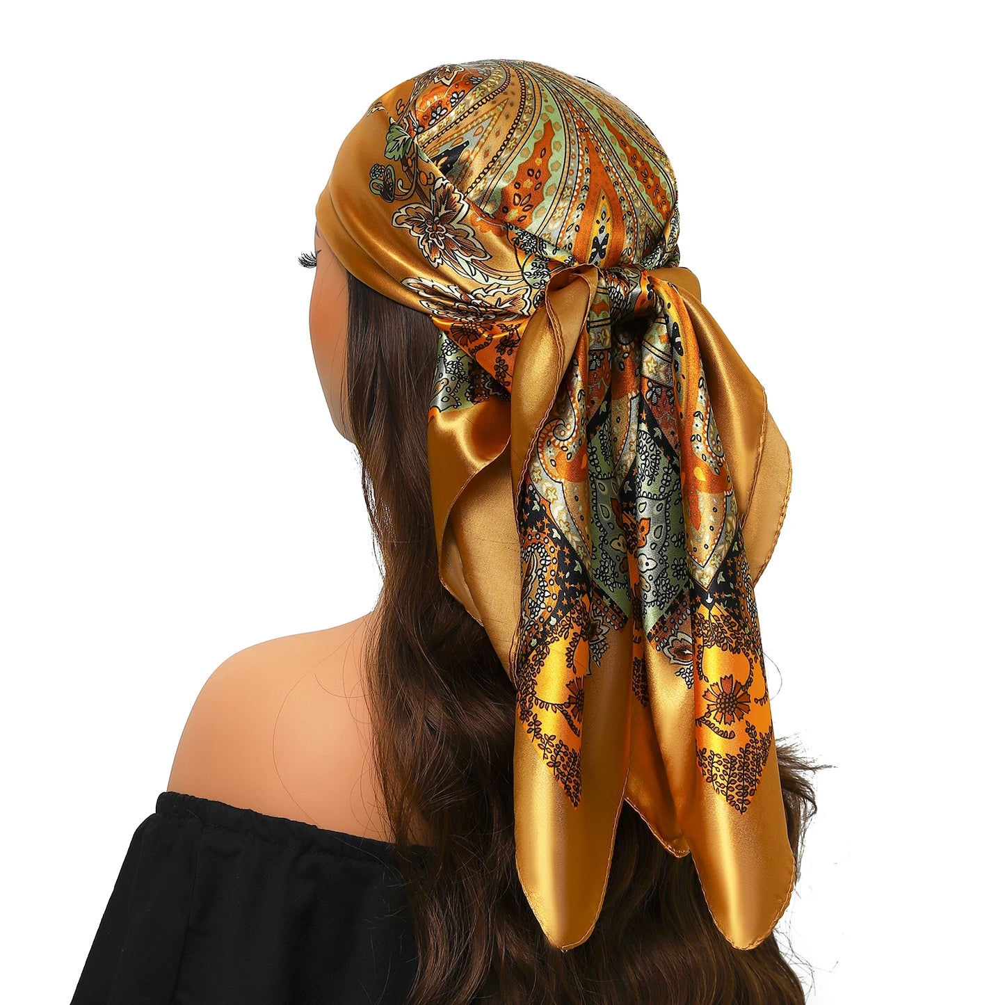 Head Scarf Women Luxury Polyester Foulard Bandana Hijab Hair