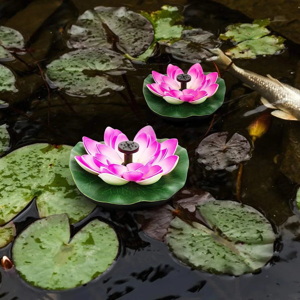 Lotus Shape Solar Powered Fountain Pump for Bird Bath