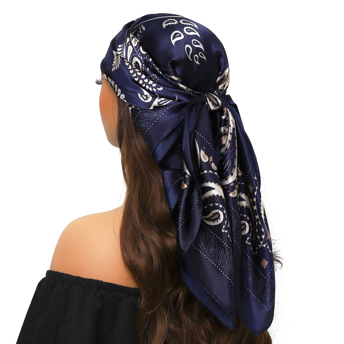 Head Scarf Women Luxury Polyester Foulard Bandana Hijab Hair