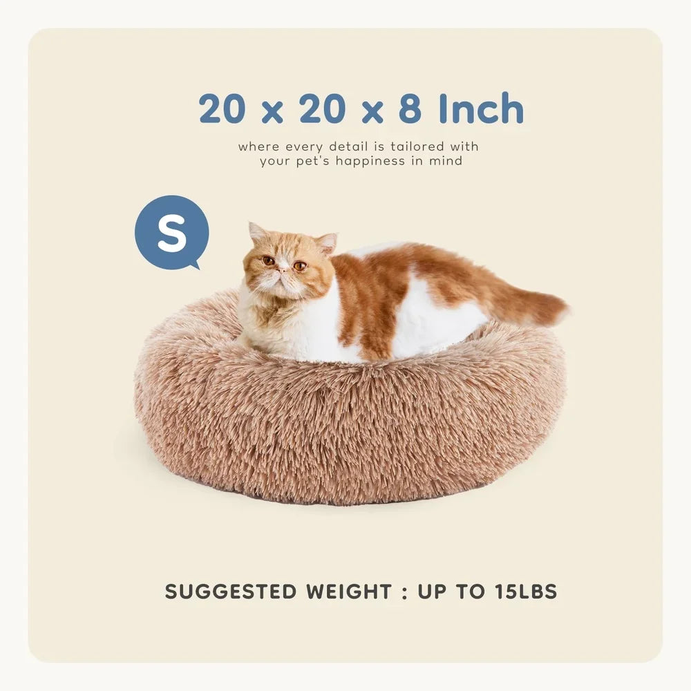 Fujian Orthopedic Round Dog Cat Bed Washable Plush Sofa