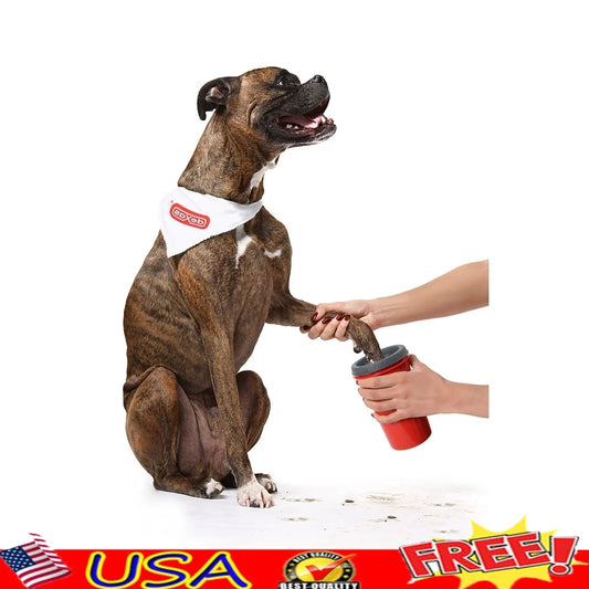 XMSJ Pet Paw Washer with Soft Bristles for Easy Cleaning