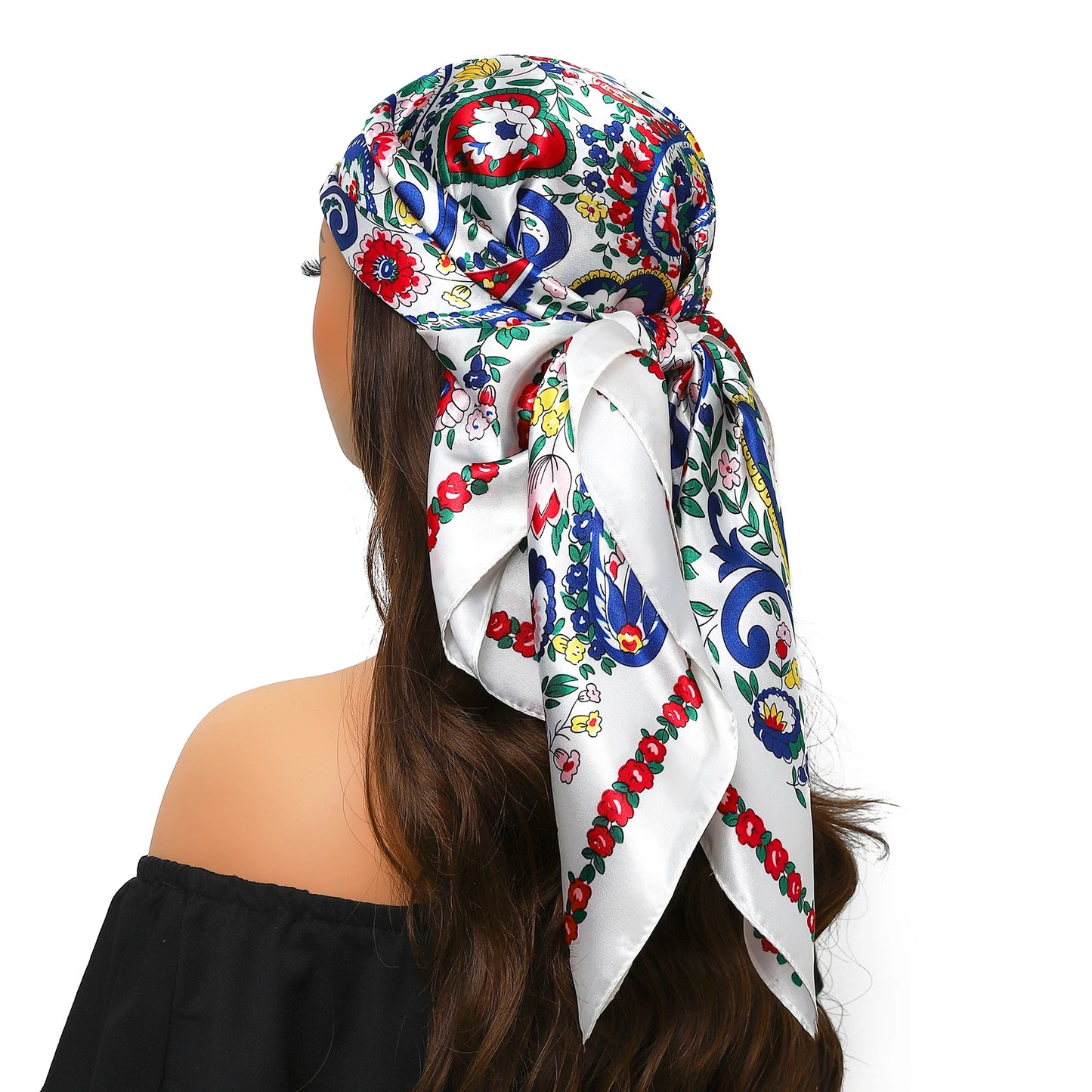 Head Scarf Women Luxury Polyester Foulard Bandana Hijab Hair