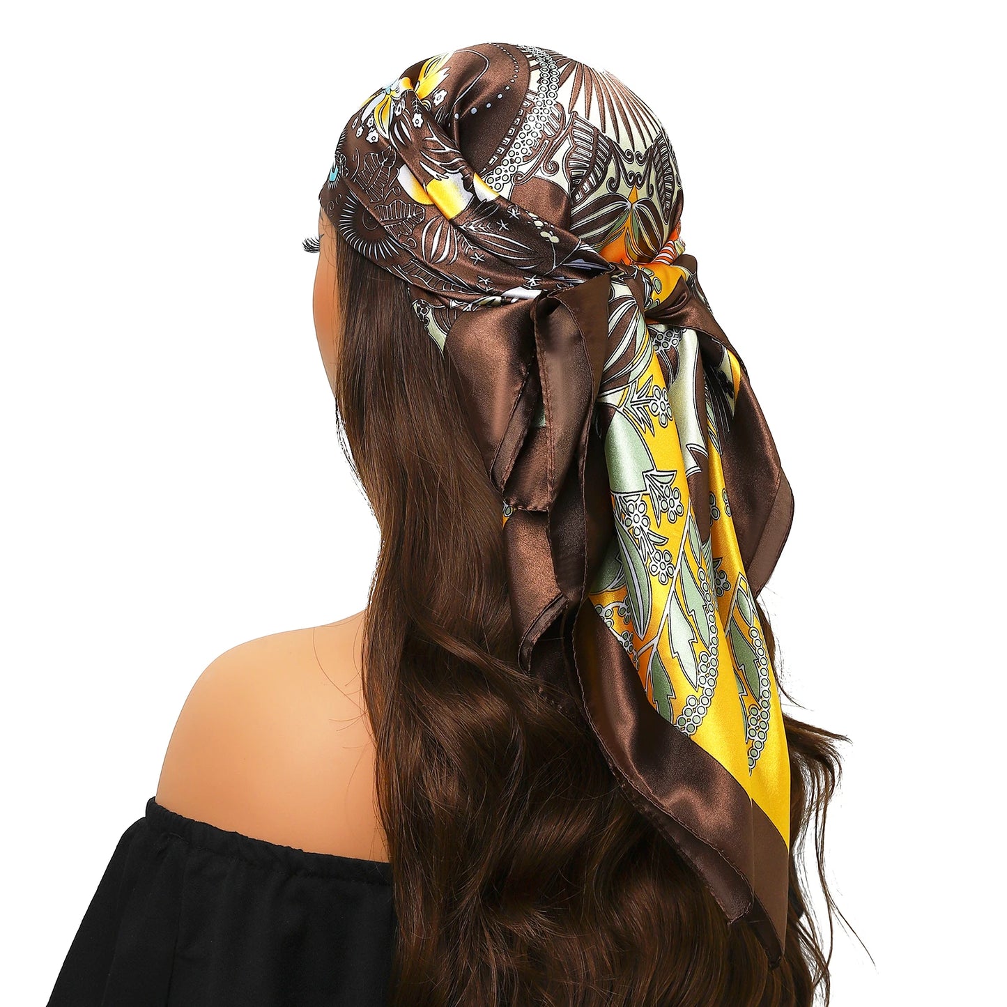 Head Scarf Women Luxury Polyester Foulard Bandana Hijab Hair
