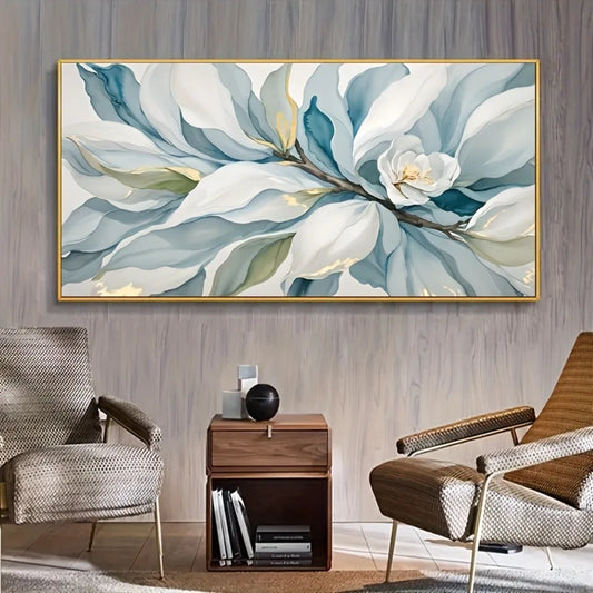 Modern Abstract Floral Canvas Mural For Elegant Home Decor