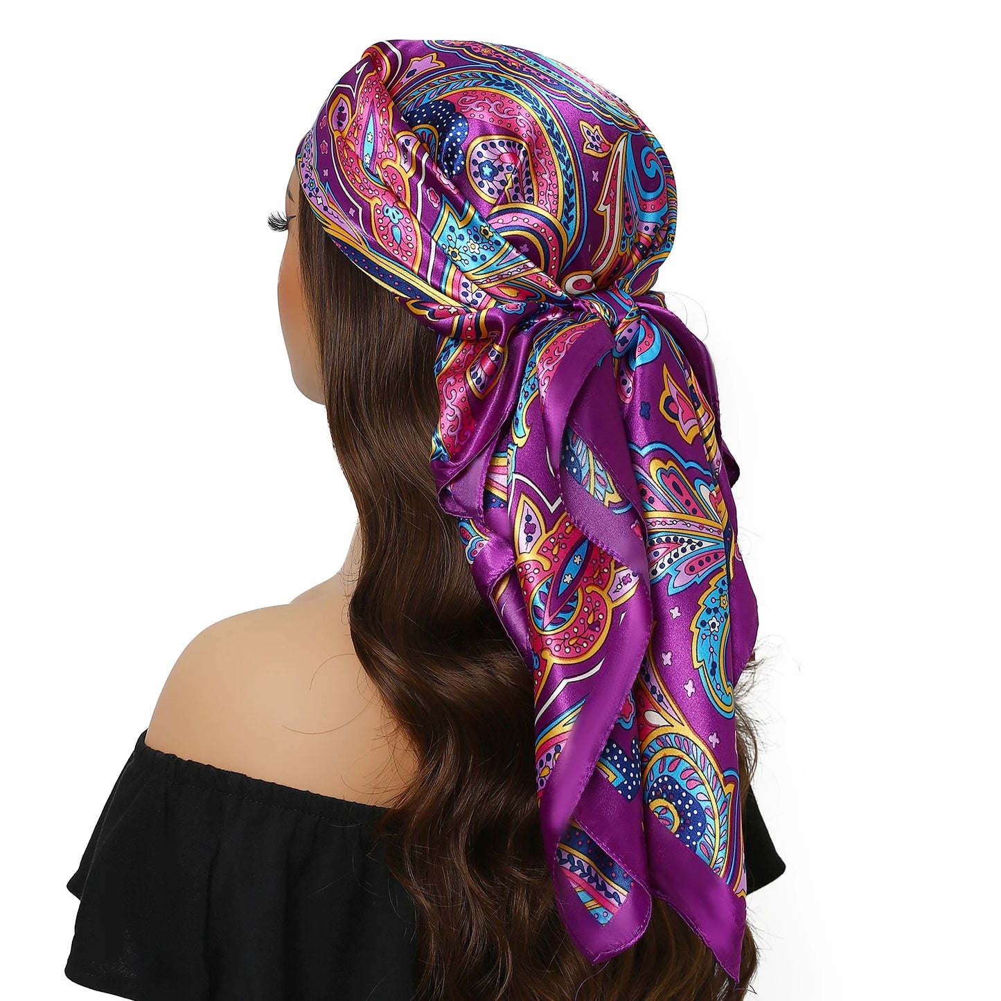 Head Scarf Women Luxury Polyester Foulard Bandana Hijab Hair