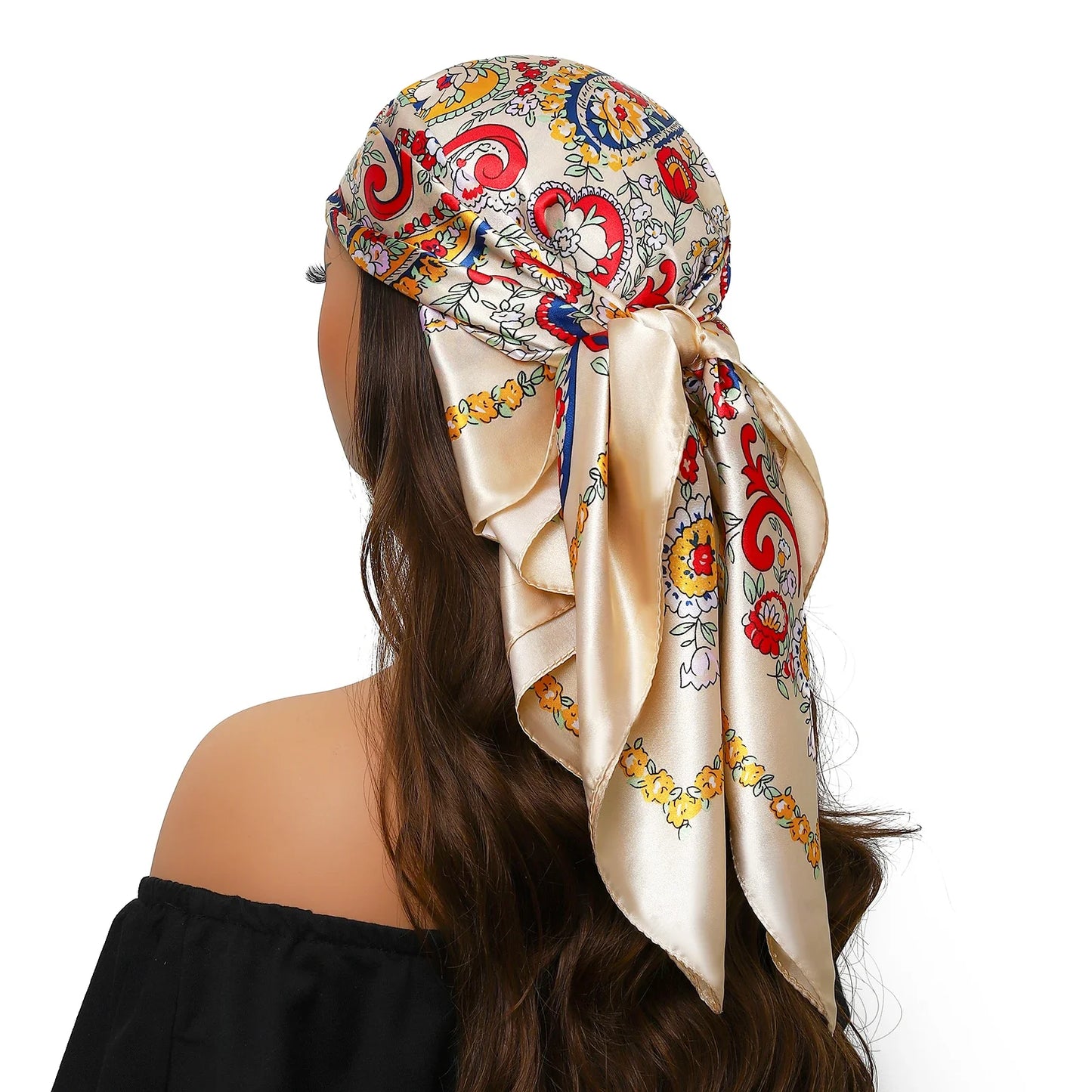 Head Scarf Women Luxury Polyester Foulard Bandana Hijab Hair