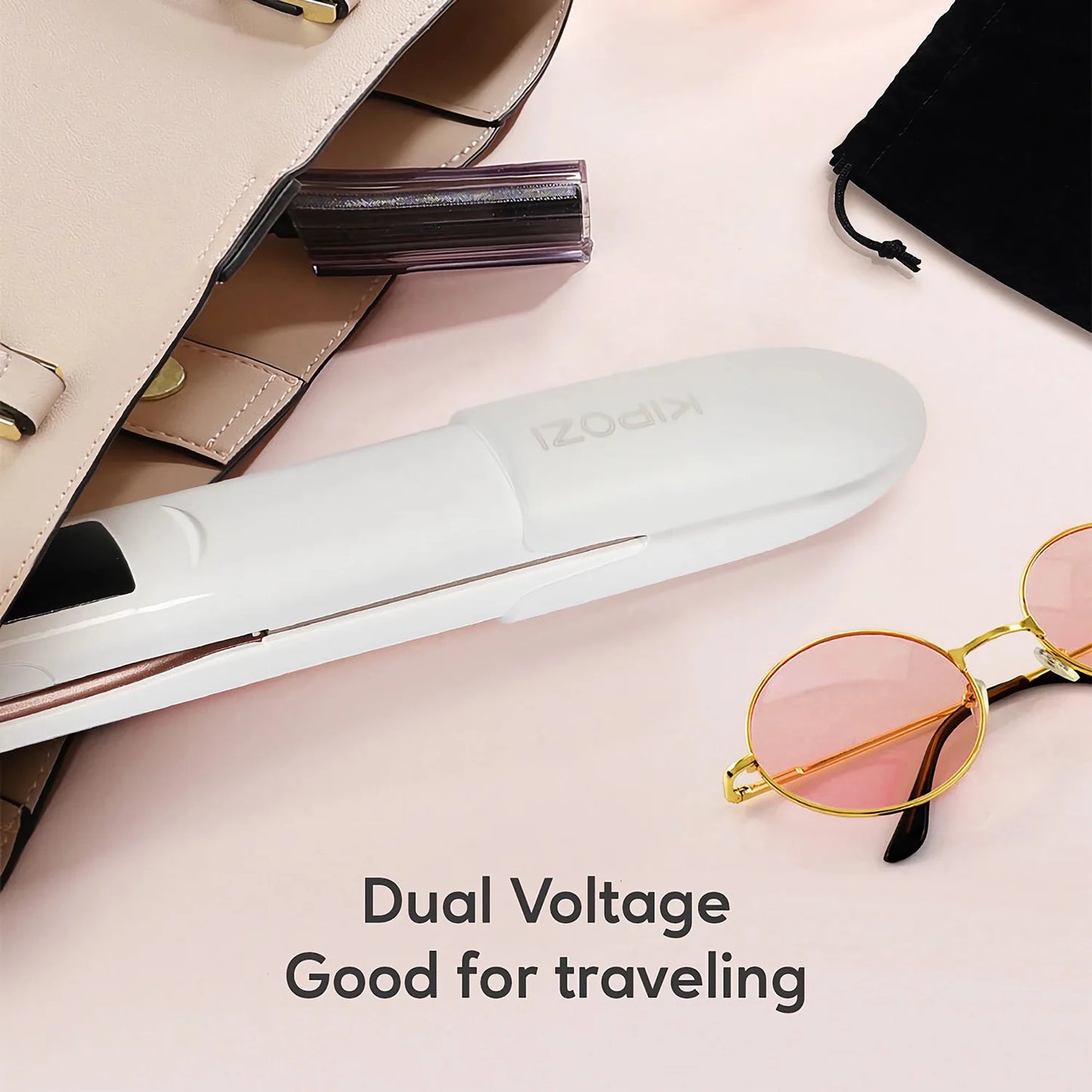 KIPOZI Titanium Flat Iron Hair Straightener Digital LCD