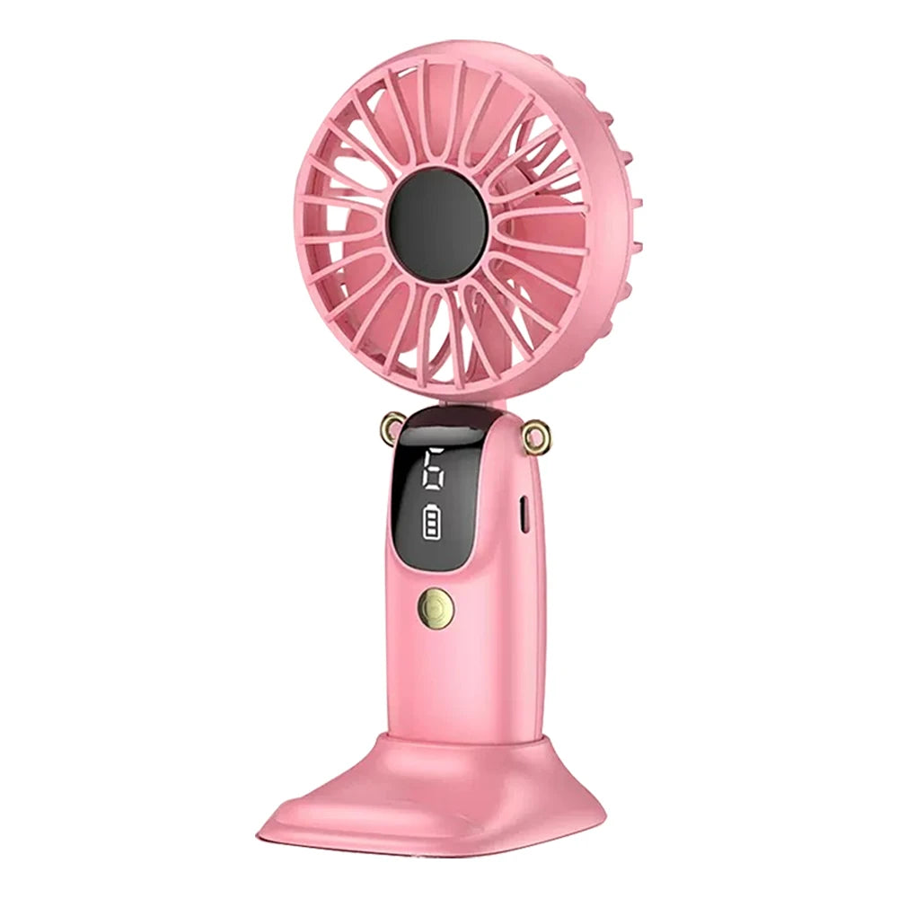 Cheervilla Portable Hand Fan USB Rechargeable Phone Holder