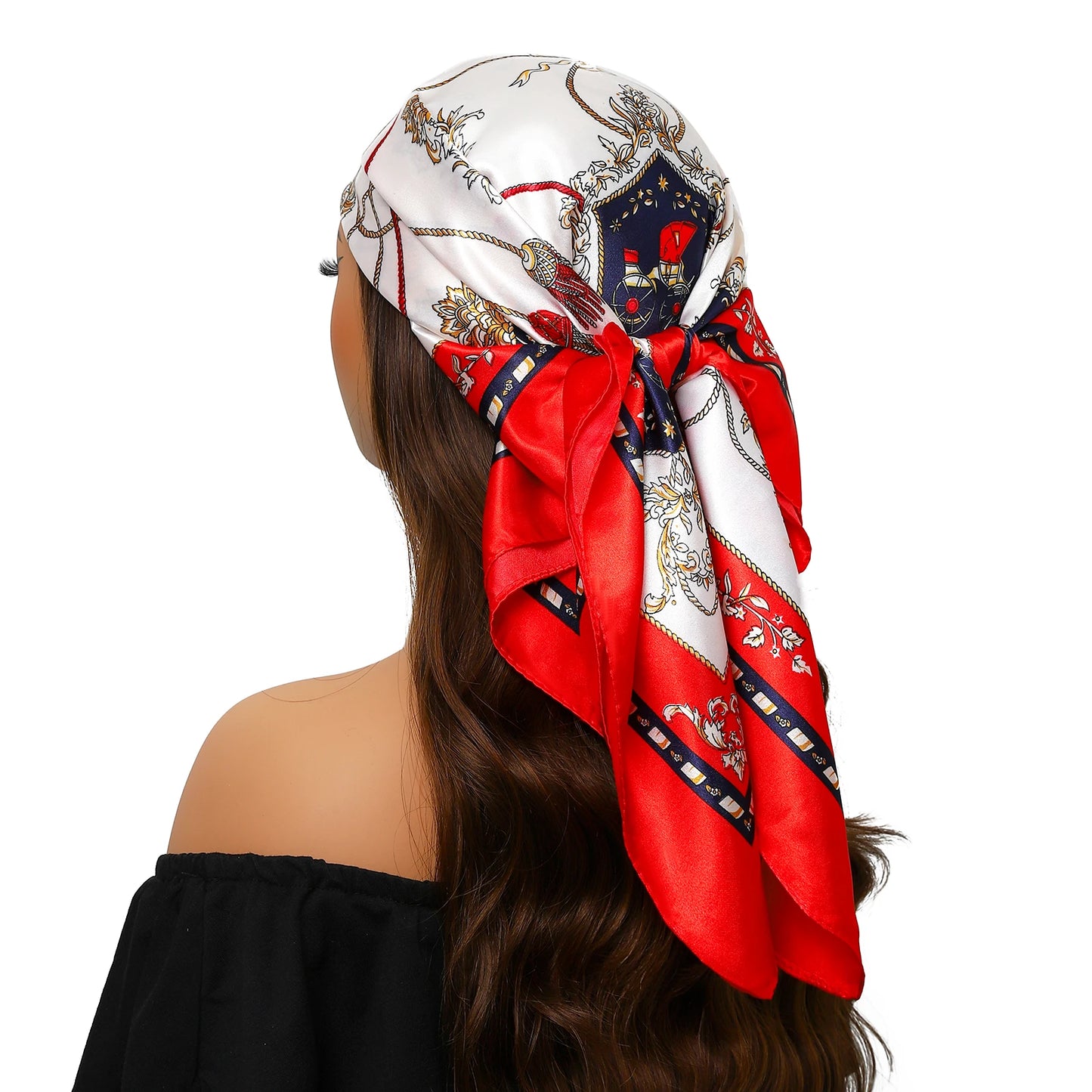 Head Scarf Women Luxury Polyester Foulard Bandana Hijab Hair
