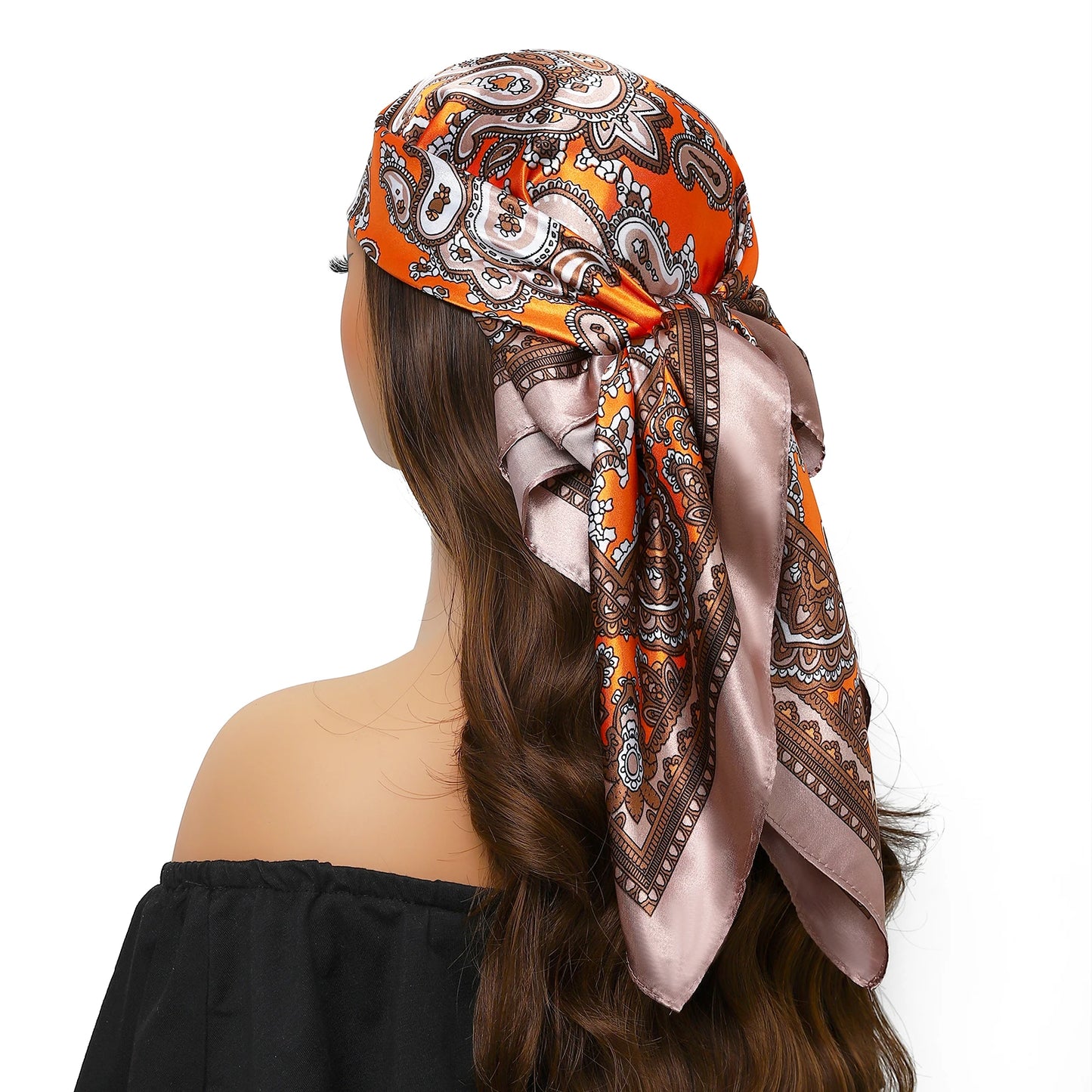 Head Scarf Women Luxury Polyester Foulard Bandana Hijab Hair