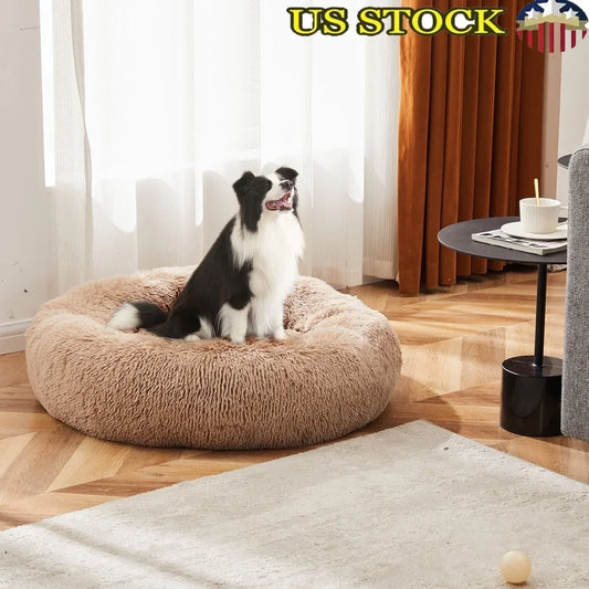 Fujian Orthopedic Round Dog Cat Bed Washable Plush Sofa