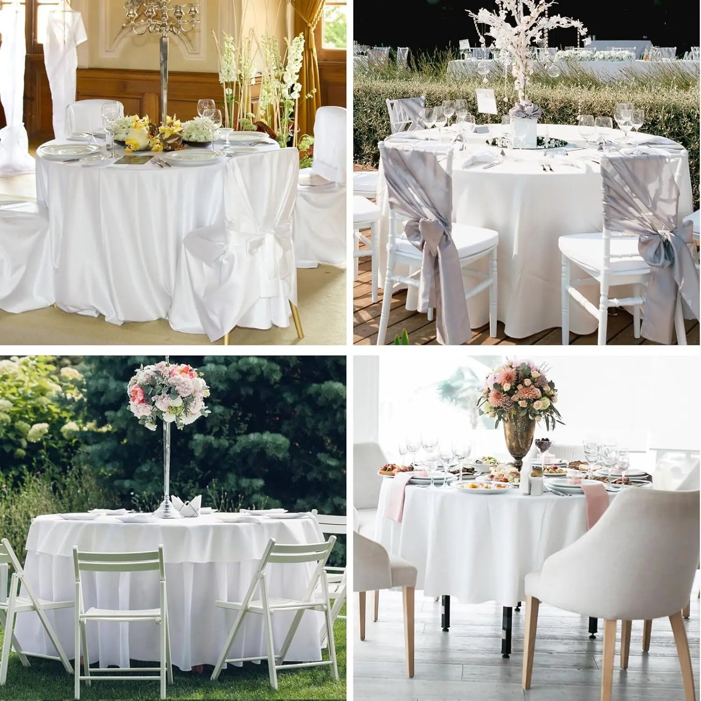 XMSJ Round Tablecloth For Dining Tables Decorative Linen