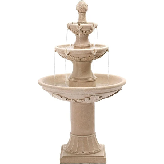 Grepatio Pineapple Italian Water Fountain Roman Pillar