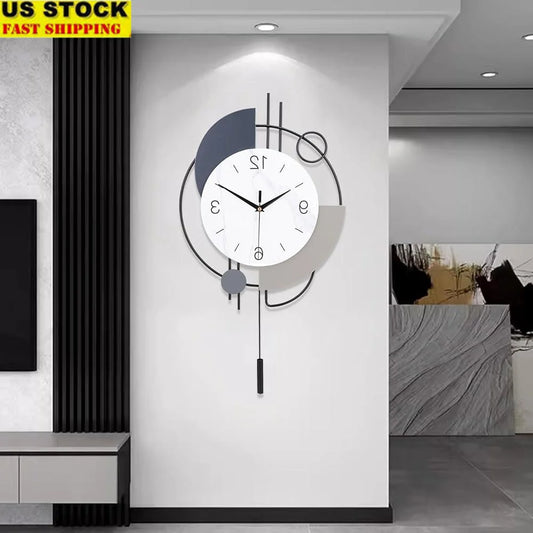 Dutrieux Silent Quartz Wall Clock With Pendulum Art Deco