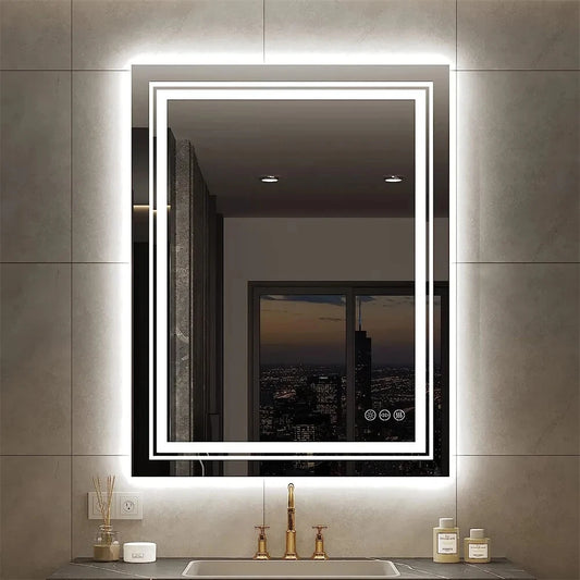 Wisfor LED Backlit Dimmable Vanity Mirror With Anti Fog