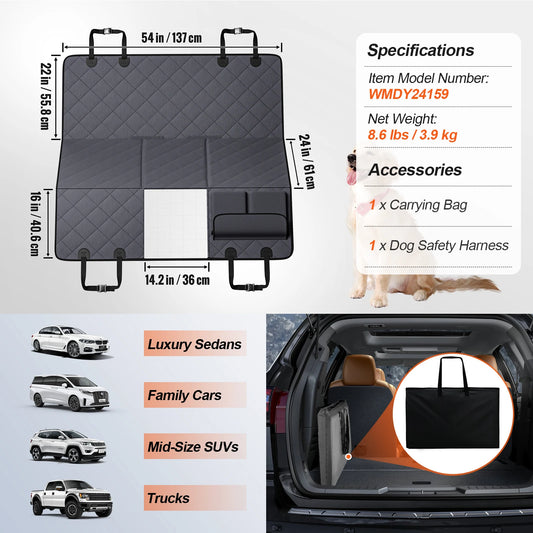 SucceBuy Waterproof Dog Hammock Car Seat Cover for Pets