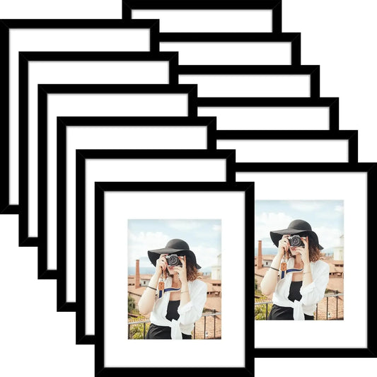 Picture Frame Set Of 12 For Wall Display With Mat Option