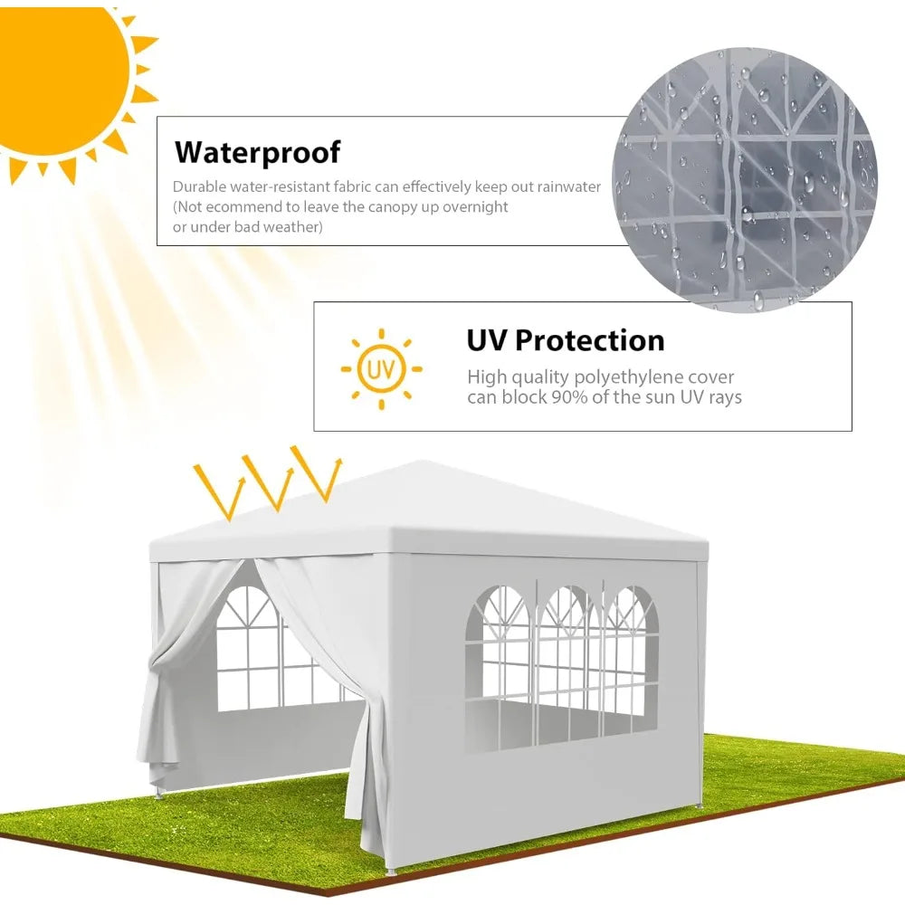 High-concerned Outdoor Canopy Tent Gazebo With Removable Sidewalls