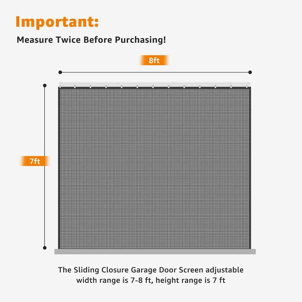 High-concerned Sliding Garage Door Screen With Track Closure